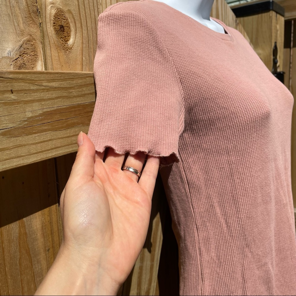 💫FINAL SALE PULL&BEAR dusty rose ribbed minidress - Picture 5 of 7